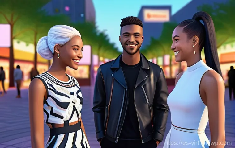 게임 내 아바타와 가상 정체성 구축 - **An empowered avatar exploring a vast, imaginative metaverse landscape.**
    *   **Prompt:** A dyn...