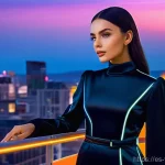 Home 9 가상 정체성의 성공 사례 나열 - **Prompt 1: Sophisticated Virtual Influencer in a High-Tech Setting**
A photorealistic, elegant ...