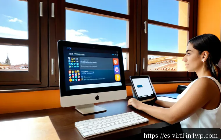 가상 정체성 구축에 필요한 소프트웨어 추천 - Photorealistic home office in Madrid, a Spanish-speaking young professional building a virtual ident...